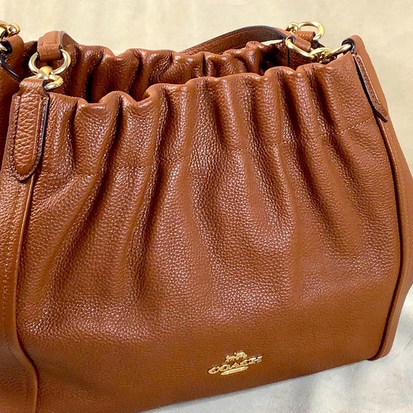 Coach Bags Coach Maya Shoulder Bag Pebble Leather Tri Section Nwot